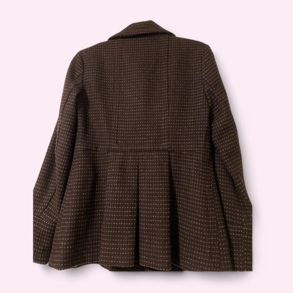 Banana Republic Chocolate Brown and Mauve Wool Blend Jacket ~ size Small - Picture 11 of 13
